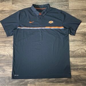 Nike OSU Cowboys Dri-FIT Black And Orange Short Sleeve Polo Shirt Men’s XL